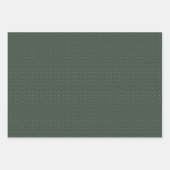 Groene witte golvende lijnen en stippen eenvoudige inpakpapier vel (Voorkant 2)