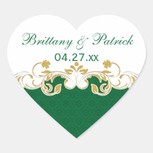 Groene, witte, gouden Sticker met schuifwiel