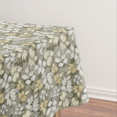 Groene Witte & Grijze Bladeren Tafelkleed (Voorbeeld)