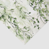 Groene Witte Ivy verlaat Verjaardag van het Wilde  Tissuepapier (Detail)