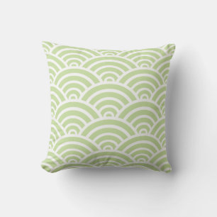 Groene & Witte Kammossel Kussen