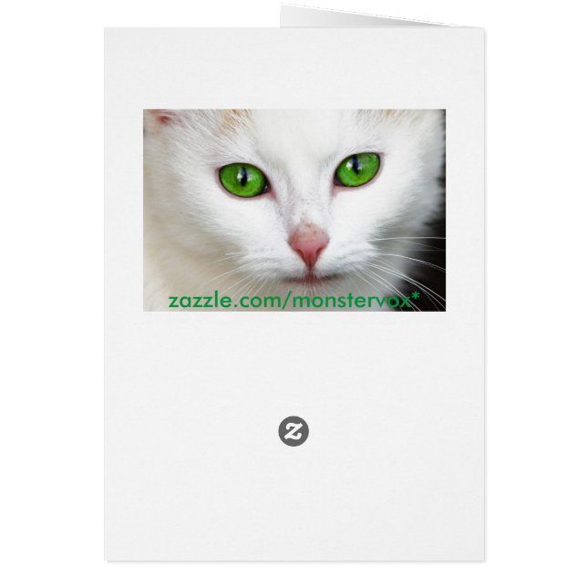 Groene witte kat (Achterkant)