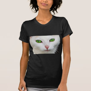 Groene witte kat t-shirt