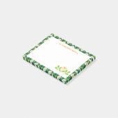 Groene & Witte Lente Madeliefjes & Klimop Persoonl Post-it® Notes (Schuin)