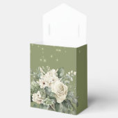 Groene Witte Pioenlichten Trouw Bedankdoosjes (Geopend)