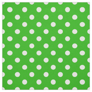 Groene Witte Polka Dots Textiel Stof