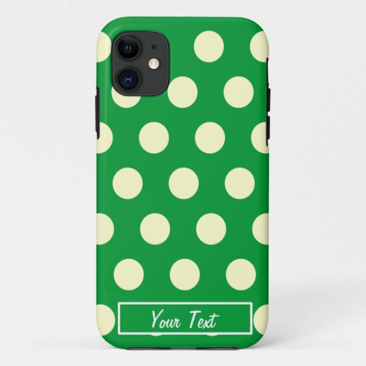 Groene/witte pooldots - Personaliseren Case-Mate iPhone Case (Achterkant)