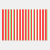 Groene, witte, rode, kerststijl patronen inpakpapier vel (Voorkant)