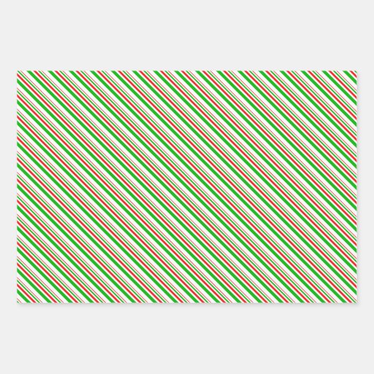 Groene, witte, rode kerststijlpatronen inpakpapier vel (Voorkant 2)