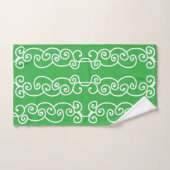 Groene witte rollen van Apple Bad Handdoek (Handdoek)