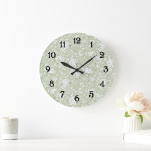 Groene Witte Romantische Bloemrijke Bruidsdouche Grote Klok