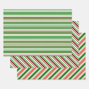 Groene, witte, roodbruine, met kerst gewaardeerde  inpakpapier vel