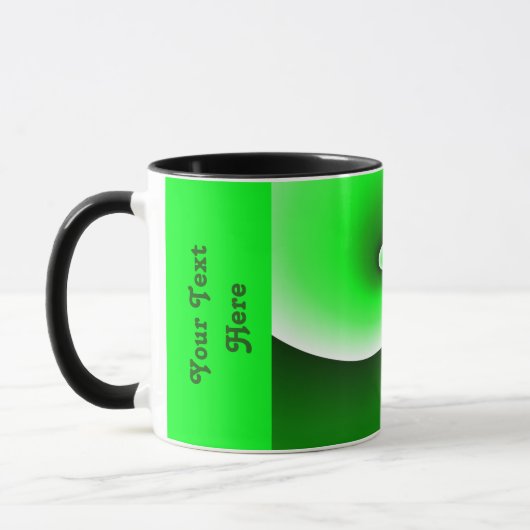 Groene witte spiraal mok (Links)