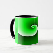 Groene witte spiraal mok (Voorkant links)