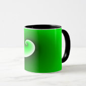 Groene witte spiraal mok (Voorkant rechts)