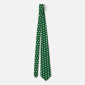 Groene & Witte Sterren Pattern Stropdas (Achterkant)
