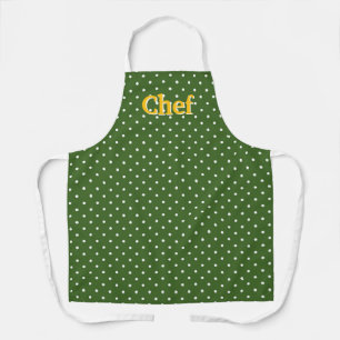 Groene Witte Stippen Chef Schort