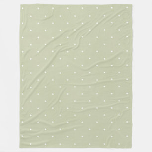 Groene Witte Stippen Kerst of Elke Gelegenheid Fleece Deken