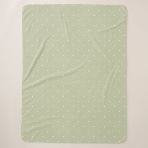 Groene Witte Stippen Kerst of Elke Gelegenheid Sherpa Deken