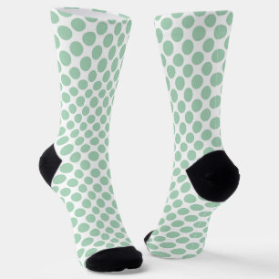 Groene Witte Stippen Sokken