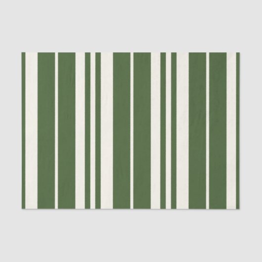 Groene witte strepen Kustkust Tissuepapier (Voorkant)