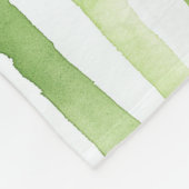 Groene witte strepen roze flamingo fleece deken (Hoek)