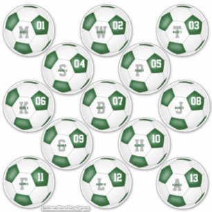 groene witte voetbalwedstrijd einde seizoen 13 sticker