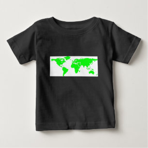 Groene witte Wereldkaart