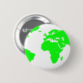 Groene witte Wereldkaart Ronde Button 5,7 Cm (Voorkant /achterkant)