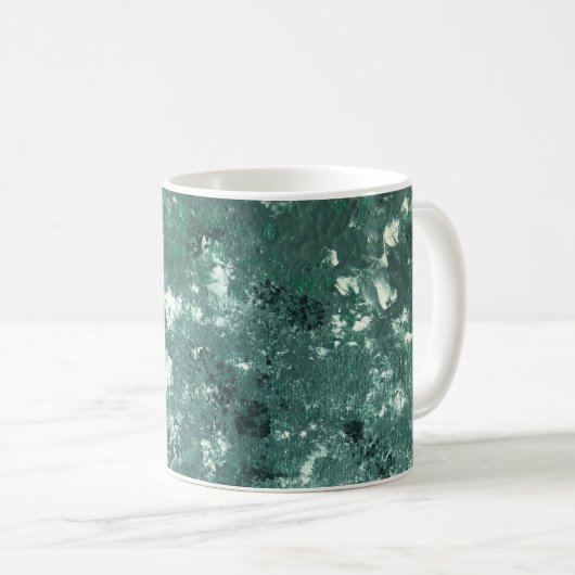 Groene witte zwarte koffie Mok (Voorkant rechts)