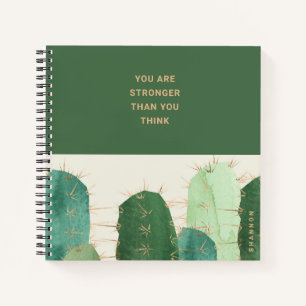 Groene woestijncactus Inspirerend citaat Notitieboek