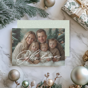 Groene wonderen van zijn liefde Christmas Kaart In