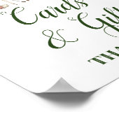 Groene Woodland Table Sign - Kaarten en Gifts 8x10 Poster (Hoek)