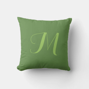 Groene Worpkussen - Limoen Monogram Personaliseer Kussen