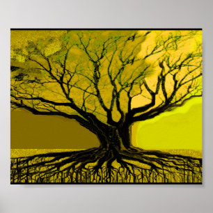 Groene wortels poster