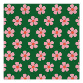 Groene Y2K Bold Wildflower Levendige Spring Art Perfect Poster (Voorkant)