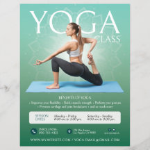 Groene Yoga Instructeur Studio Classes Flyer