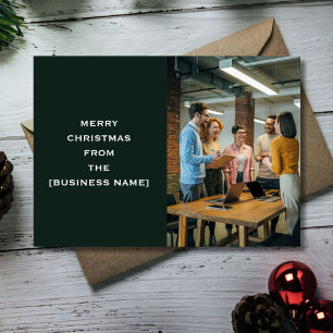 Groene zakelijke kerst Kaart met Logo