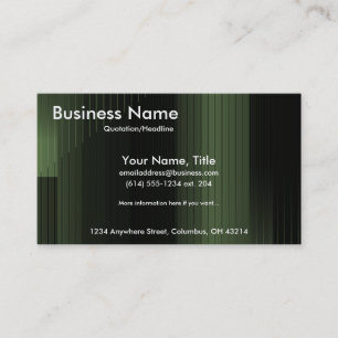 Groene zakelijke strips-Visitekaartjes Visitekaartje