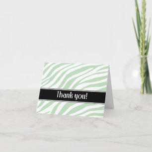 Groene Zebra Afdrukken Hartelijk dank Bedankkaart