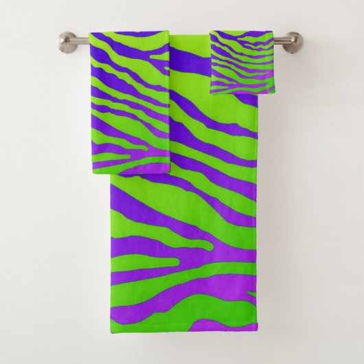 Groene Zebra Bad Handdoek (Insitu)