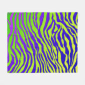 Groene Zebra Fleece Deken (Voorkant (Horizontaal))