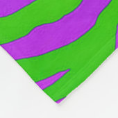 Groene Zebra Fleece Deken (Hoek)