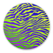 Groene Zebra Keramische Knop (Voorkant)