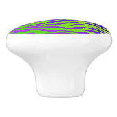 Groene Zebra Keramische Knop (Zijkant)
