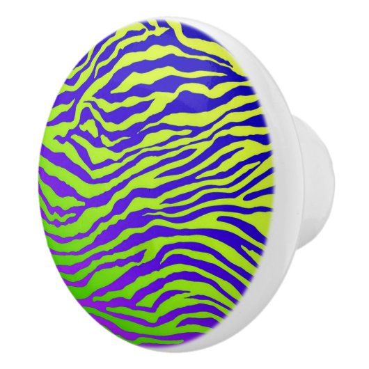 Groene Zebra Keramische Knop (Rechts)