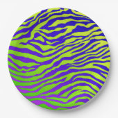 Groene Zebra Papieren Bordje (Voorkant)
