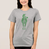 Groene Zebra | Show je strepen!  Tri-Blend Shirt (Voorkant)