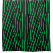 Groene Zebra Stripes Douchegordijn (Voorkant)