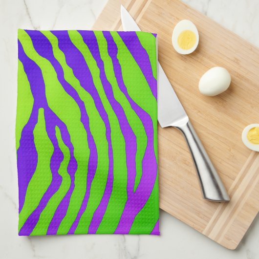 Groene Zebra Theedoek (Quarter Fold)